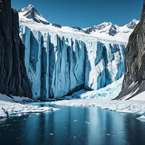 Hyperrealistic Icy Glacier Cliffs Artwork