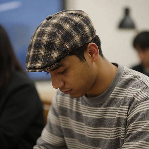 Contemplative Young Man in Casual Setting