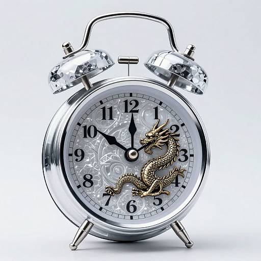 Bronze Dragon Dreaming by Alarm Clock