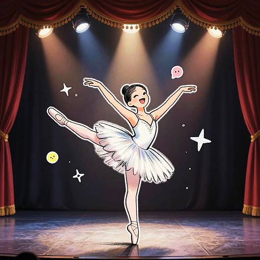 Cheerful Ballerina Meme Art