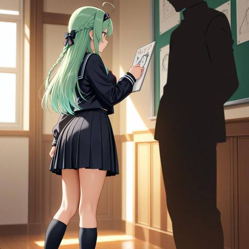 Admiral Kancolle in a Schoolroom Scene