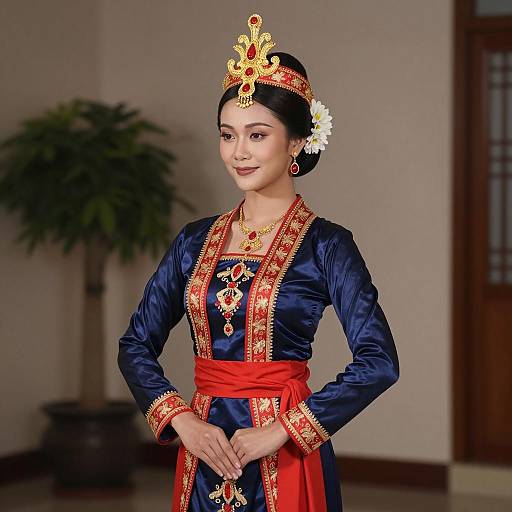 Elegant Pangalay Dance Costume Portrait