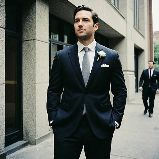 Elegant Bridegroom in Wedding Suit