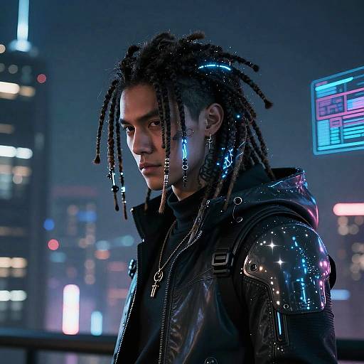 Cyberpunk Dreadlock Warrior