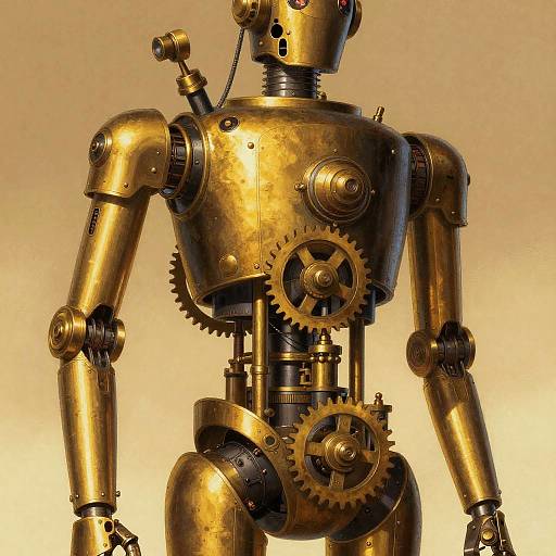 Vintage Steam Automaton in Golden Hour