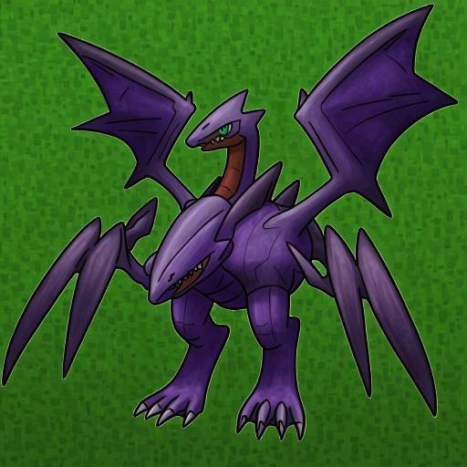 Illustration of Aerodactyl, pokemon in the style of Tomari (veryberry00)