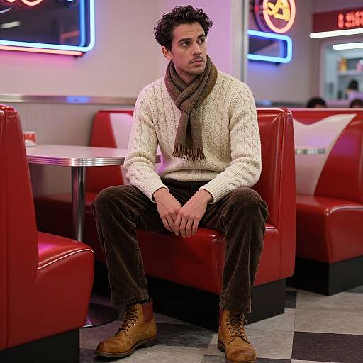 Vintage Diner Style with Rugged Elegance