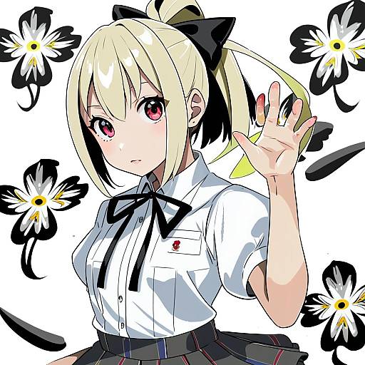 Illustration of Andou tazusa, assault lily in the style of Sasanon (sasapoliton)