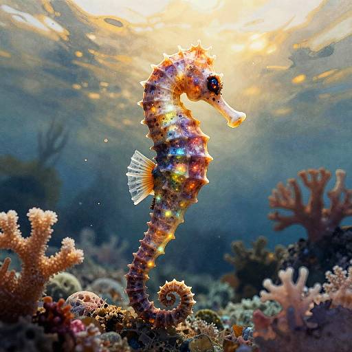 Noble Seahorse Knight in Glowing Reef