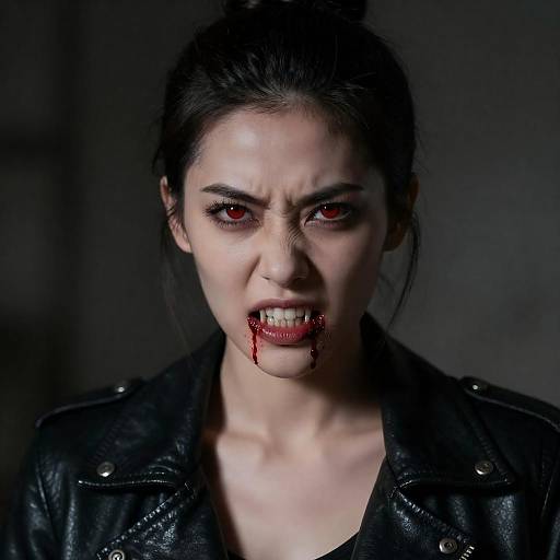 Intense Portrait of a Dark Siren