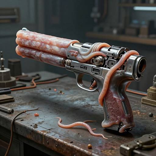 Flesh Gun in Cybernetic Workshop