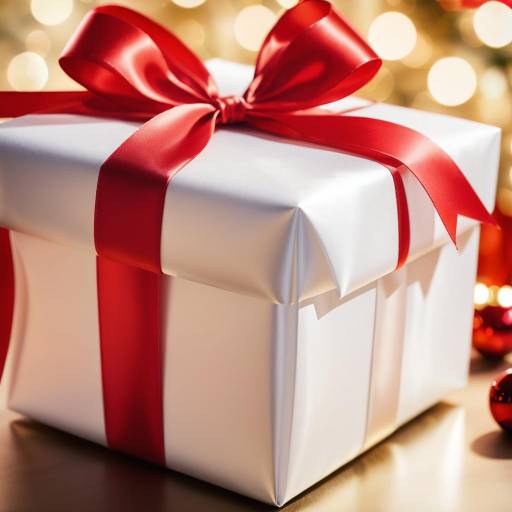 Charming Holiday Gift with Red Bow