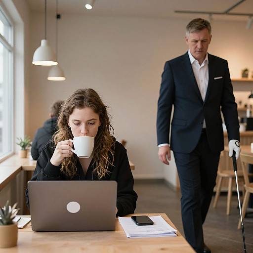 Icelandic Cafe Scene with Characters