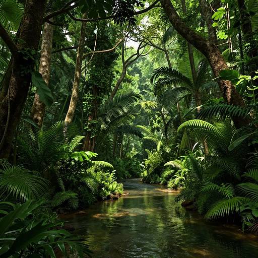 3D Rendering of Tropical Rainforest