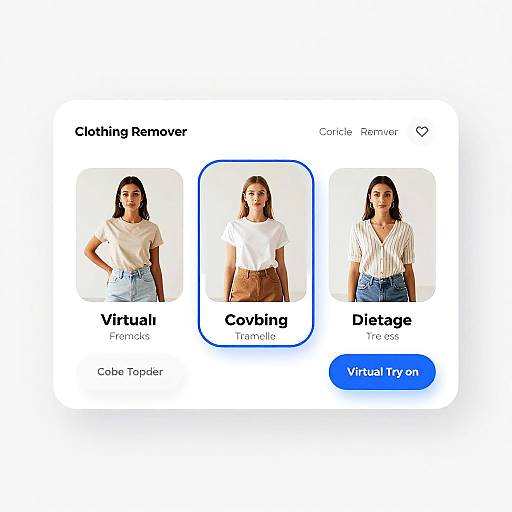 Futuristic Minimalist Clothing Remover UI