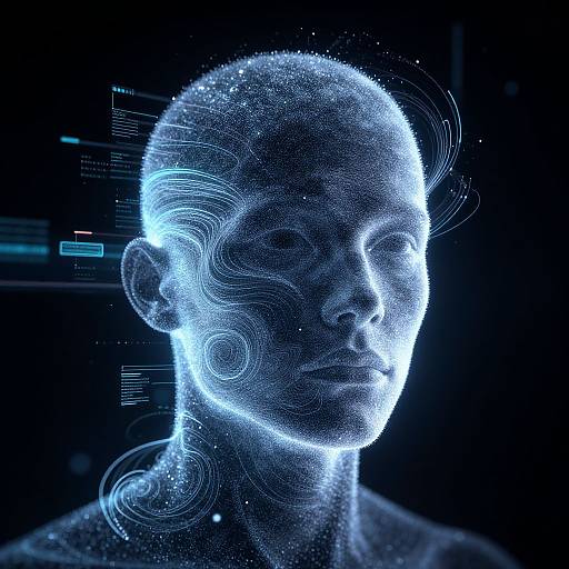 Abstract AI Digital Face Generator