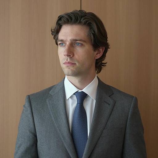 Portrait of a Man in a Gray Suit