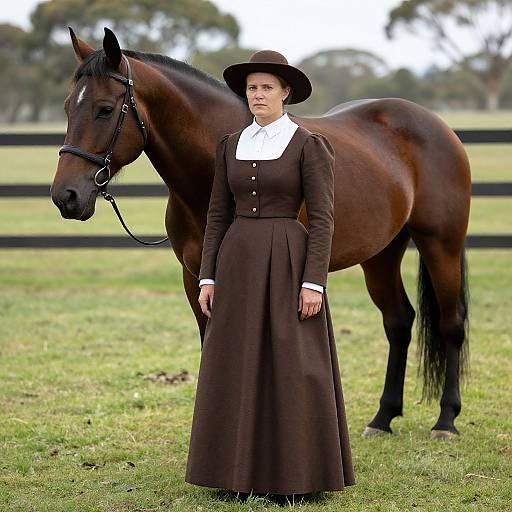 Australian Pioneer Woman with Horse