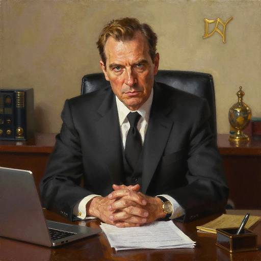 Mafia Boss Portrait in New York Office