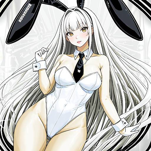 Illustration of Blanc (nikke), goddess of victory: nikke in the style of Migolu