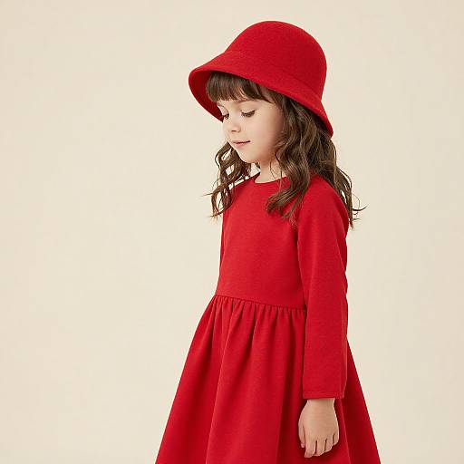 Little Girl in Red Dress