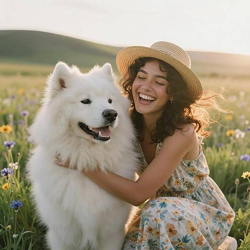 Joyful Moments in a Sunlit Meadow