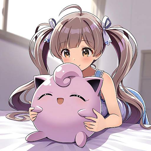 Illustration of Hakozaki serika, idolmaster in the style of Shipii (jigglypuff)