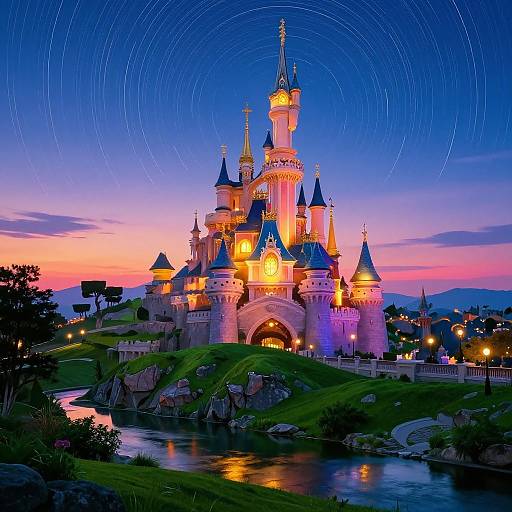 Twilight Fairy Tale Castle Illustration