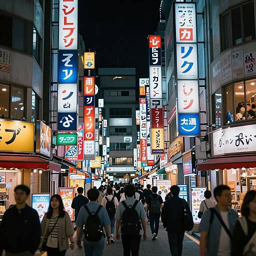 Hyperrealistic Neon Night Street Scene