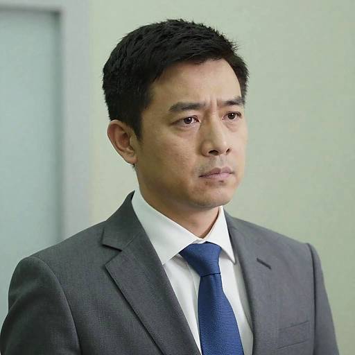 Serious Portrait of a Middle-Aged Man