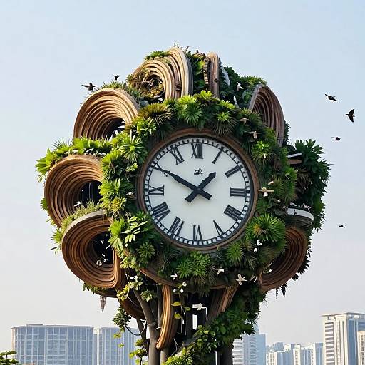 Organic Nature-Inspired Clock Tower