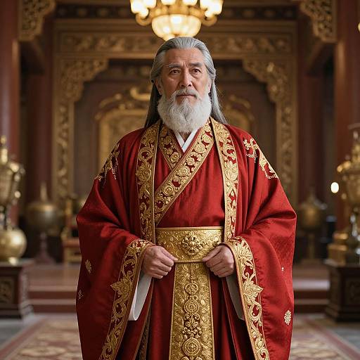 Majestic Elder in Golden Robe