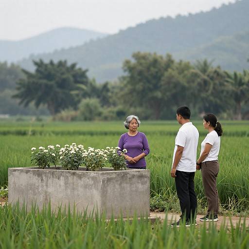 Charming Rural Scene with Friends