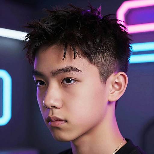 Futuristic Teen Crew Cut Portrait