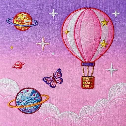 Magical Embroidery Gradient Sky