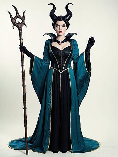 Full-Body Maleficent Cosplay Photo