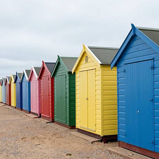 Colorful Beach Huts Photography