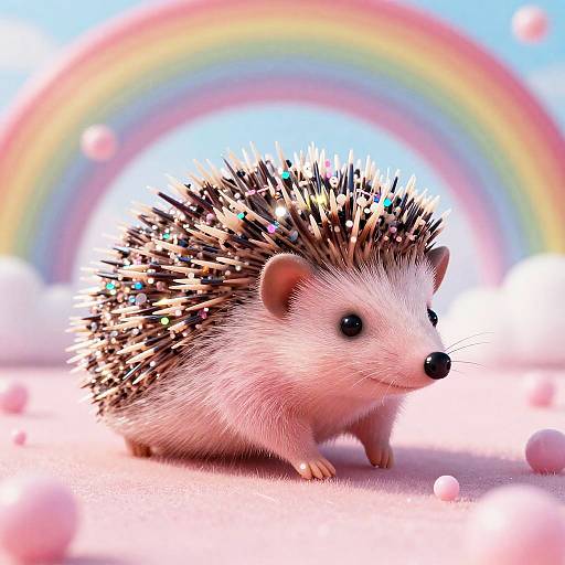 Magical Pink Fluffy Hedgehog
