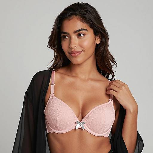 Portrait of a Smiling Woman in Pink