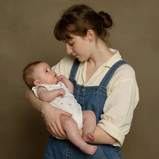 Impressionistic Tender Mother and Child