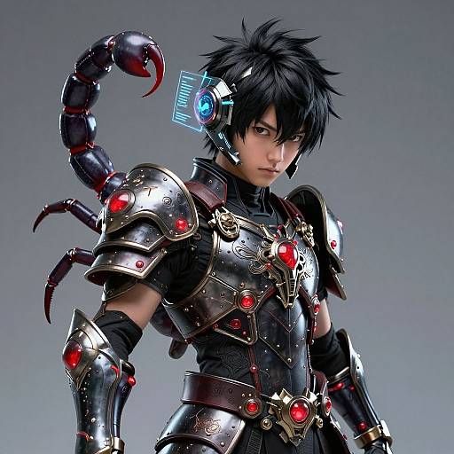 Hyper-Realistic Scorpion Armor Boy
