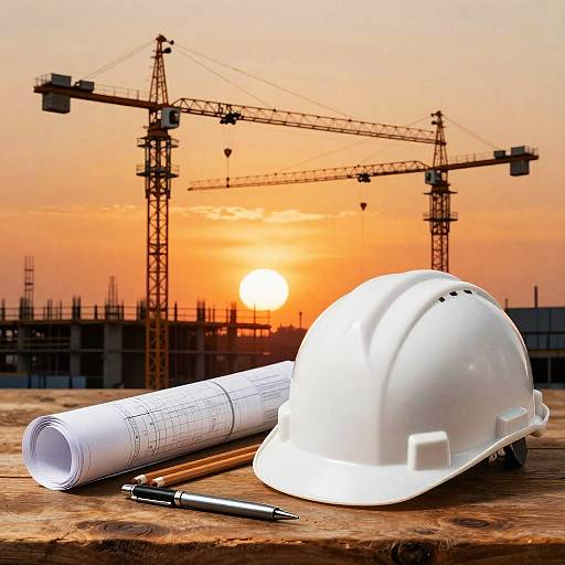 Sunset Construction Site Still Life