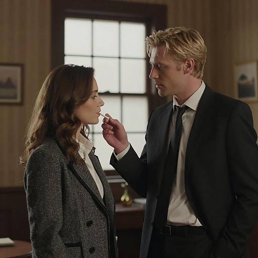 Intimate Moment in a Classic Room