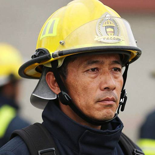Photorealistic Male Firefighter Headshot