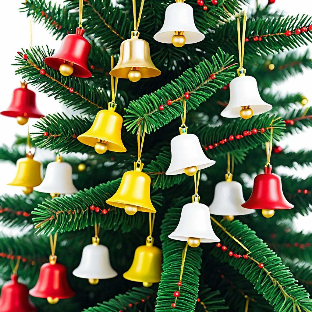 Festive Christmas Tree with Bell Decor