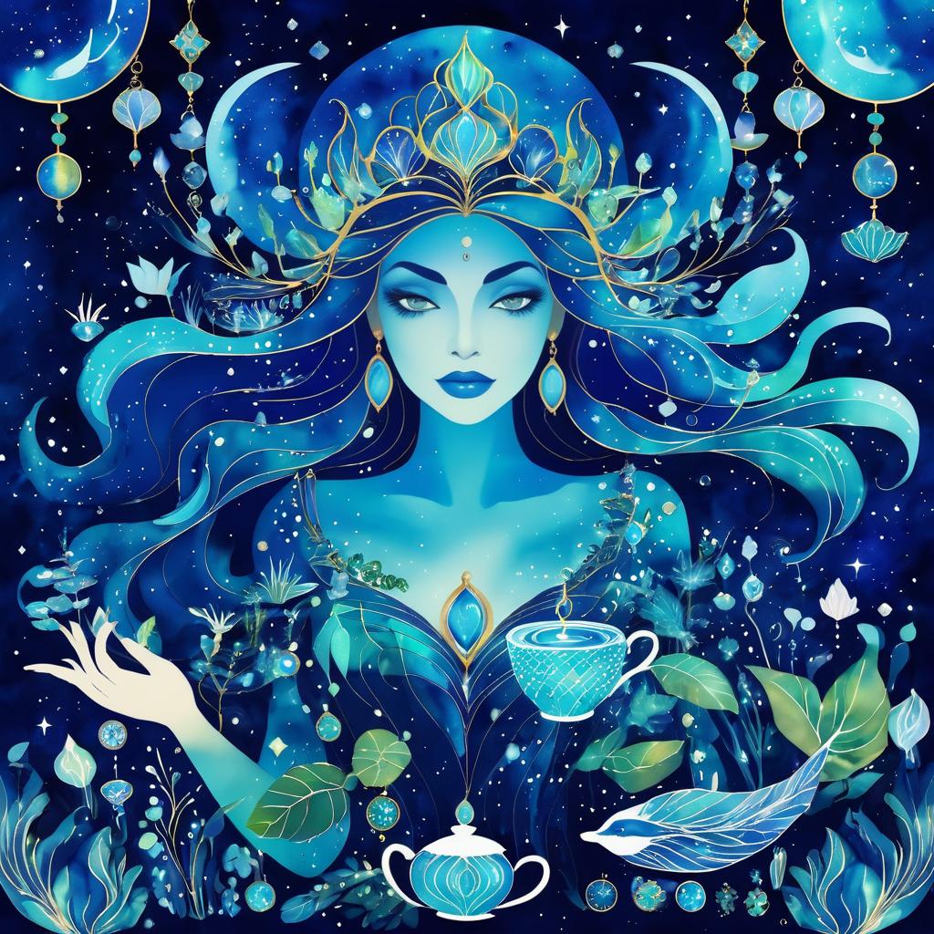 Galactic Mermaid Enchantment with Espresso Jewels