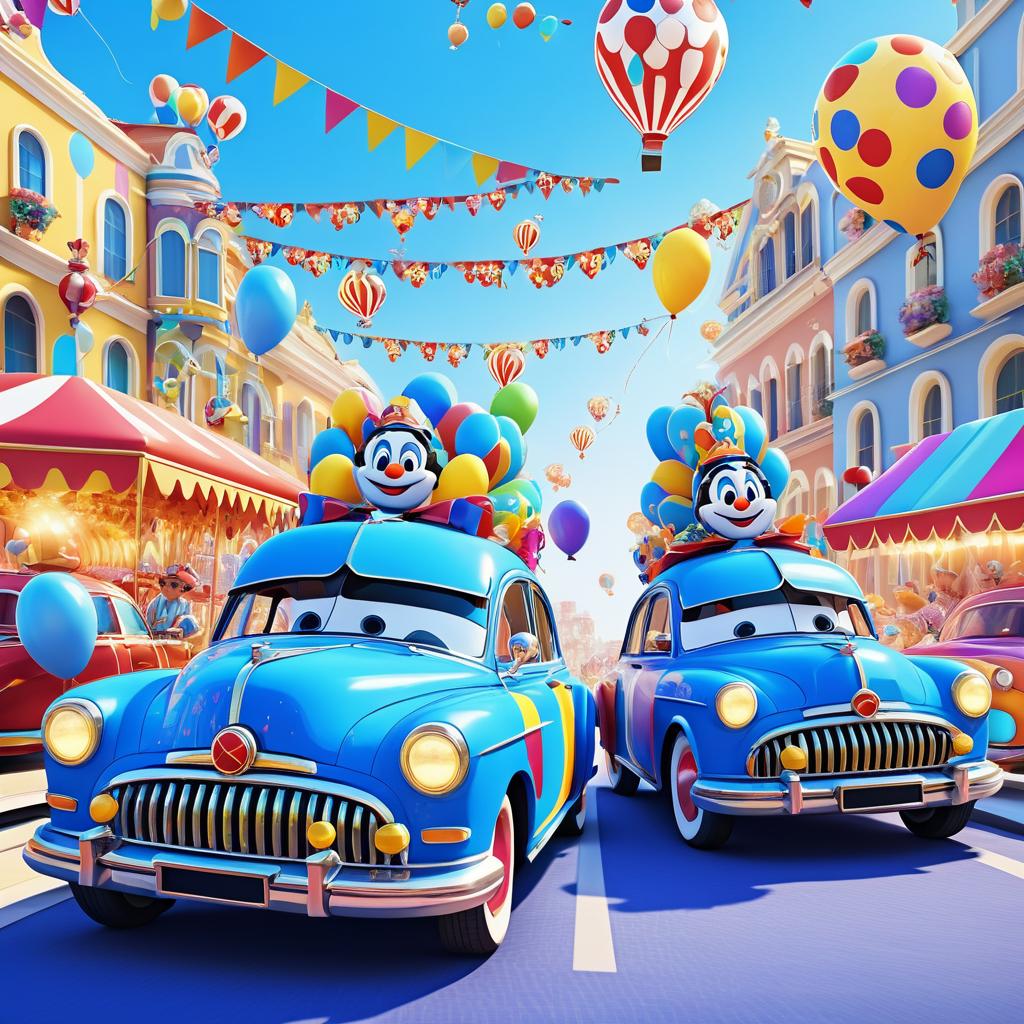 Joyful Cars at a Carnival Celebration