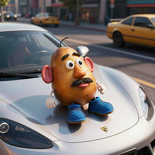Futuristic PotatoPunk on Sports Car