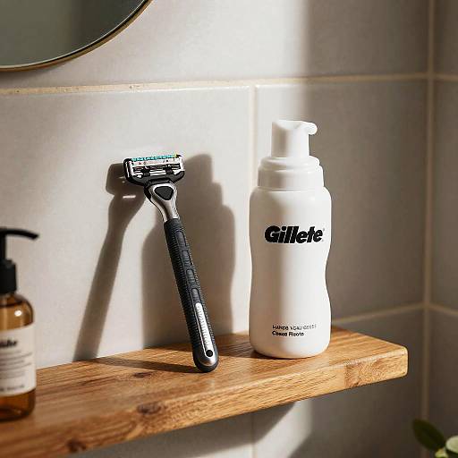 Rustic Gillette Razor Still Life