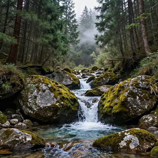 Mystical Mountain Valley Waterfall